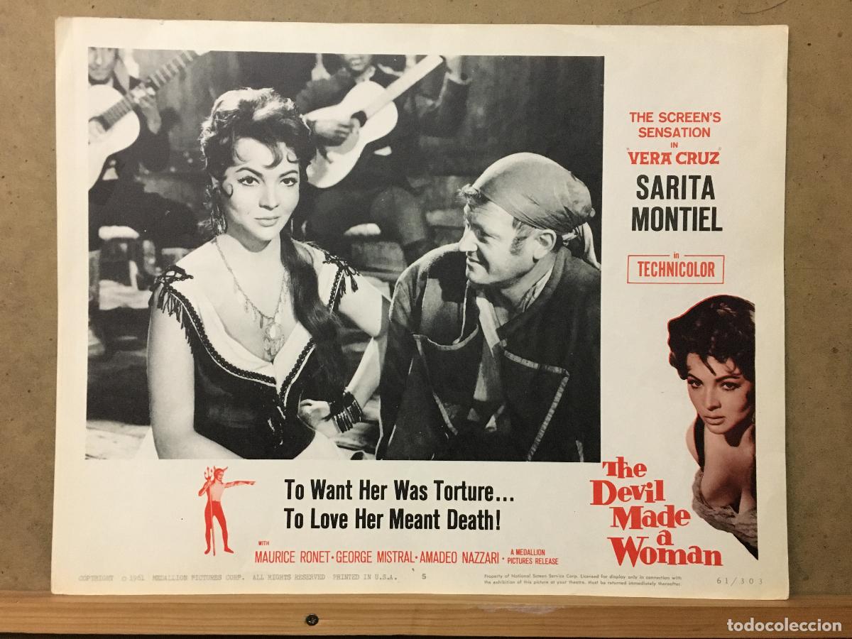 Cine: AET63 CARMEN LA DE RONDA SARA MONTIEL JORGE MISTRAL LOBBY CARD ORIGINAL USA