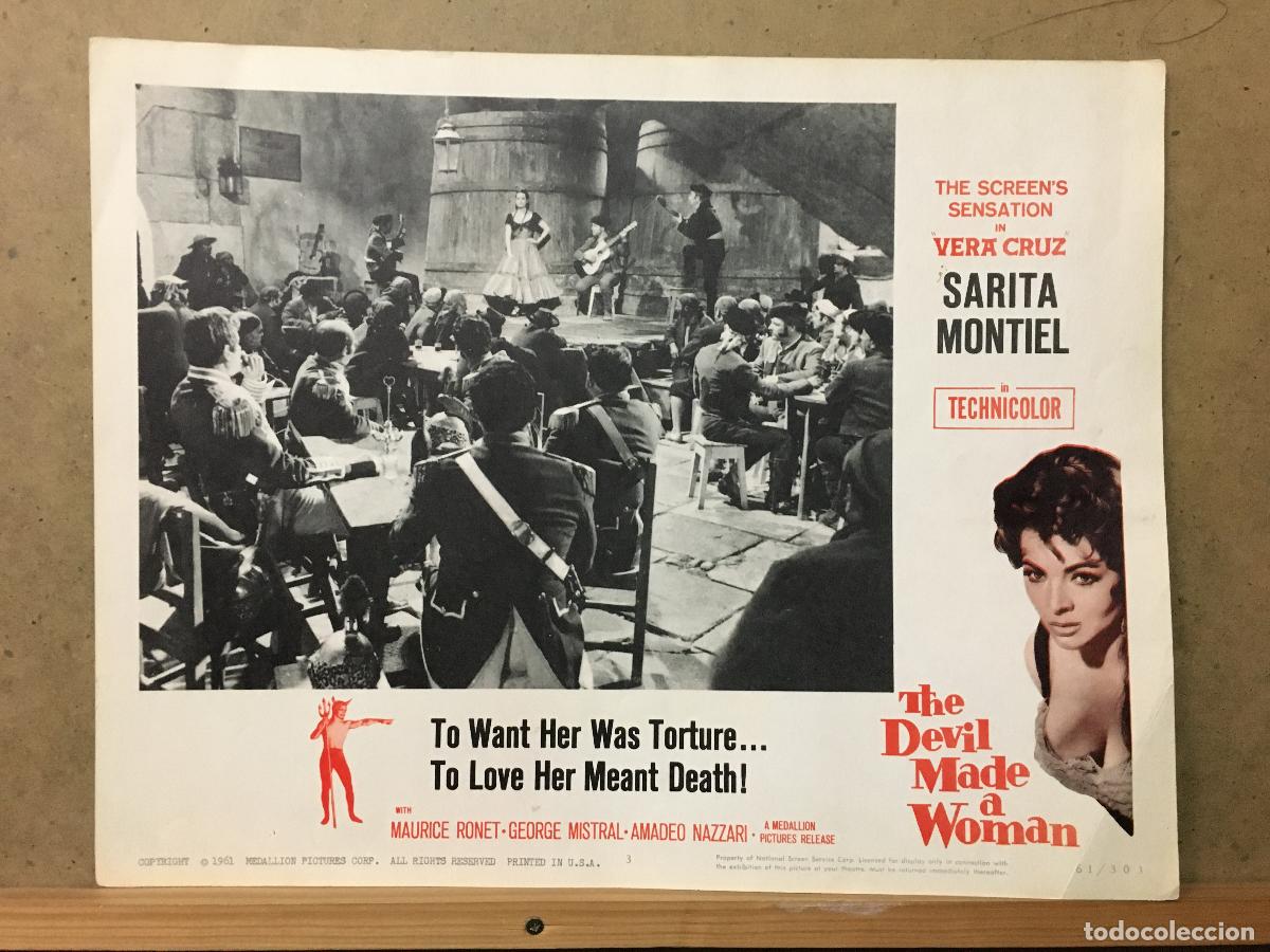 Cine: AET65 CARMEN LA DE RONDA SARA MONTIEL JORGE MISTRAL LOBBY CARD ORIGINAL USA