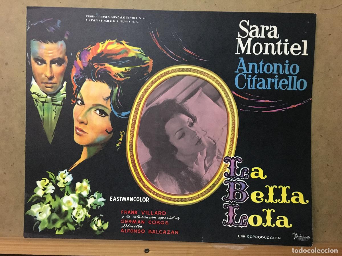 Cine: AET66 LA BELLA LOLA SARA MONTIEL LOBBY CARD ORIGINAL MEJICANO B