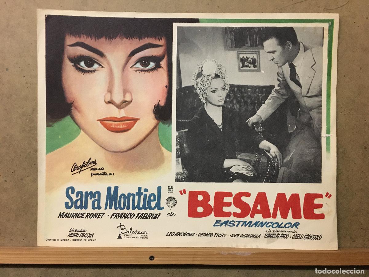 Cine: AET69 NOCHES DE CASABLANCA SARA MONTIEL LOBBY CARD ORIGINAL MEJICANO