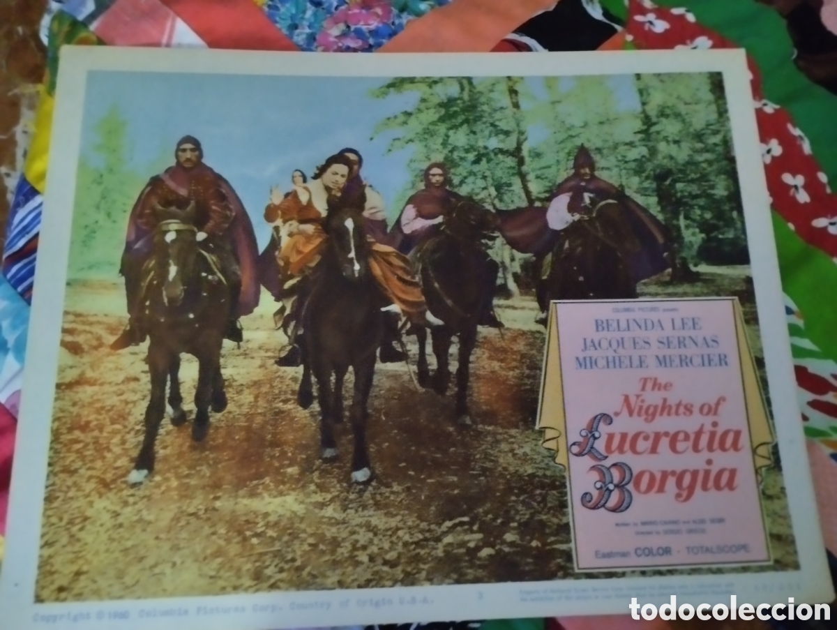 Cine: LOBBY CARD AMERICANO - LAS NOCHES DE LUCRECIA BORGIA 1959