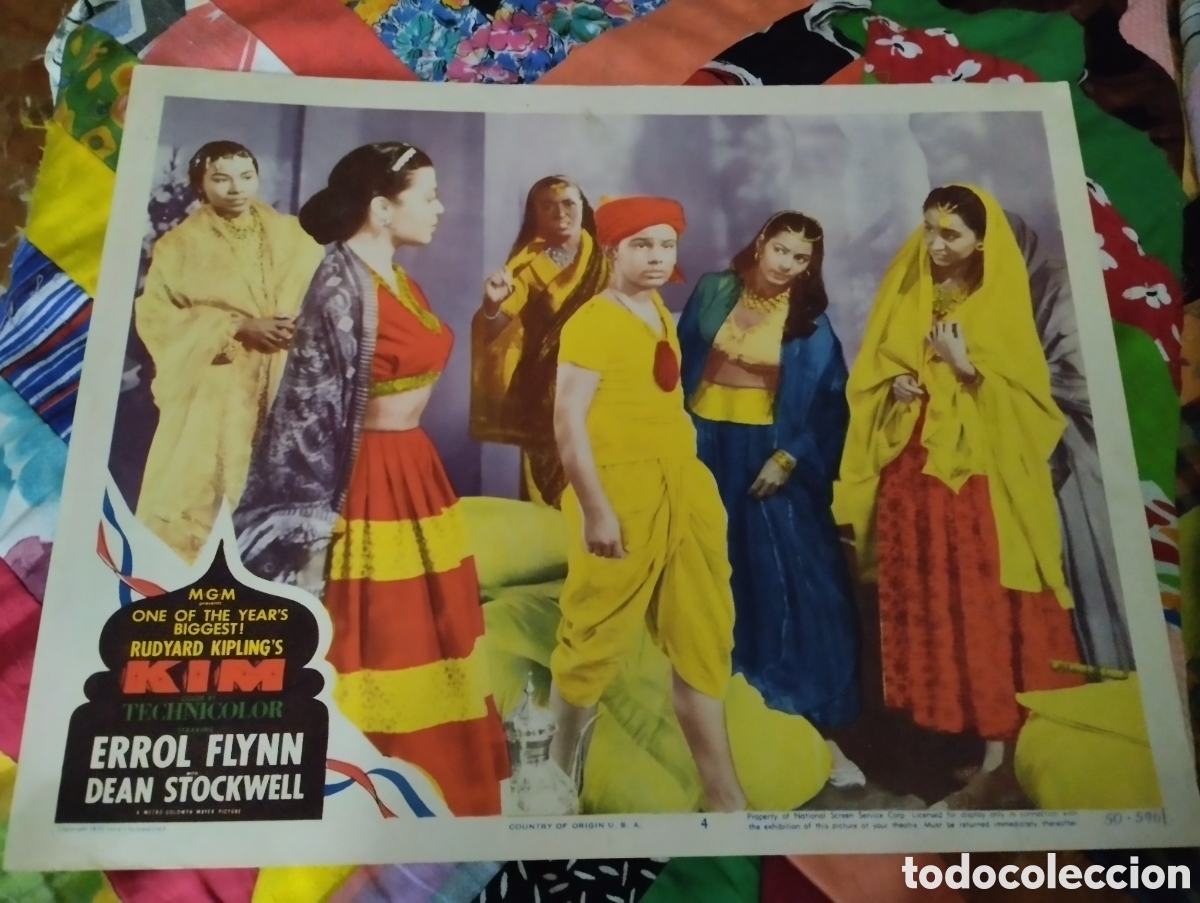 Cine: LOBBY CARD AMERICANO - KIM DE LA INDIA 1950