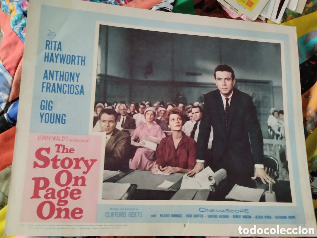 Cine: LOBBY CARD AMERICANO - DRAMA DE PRIMERA PLANA 1959