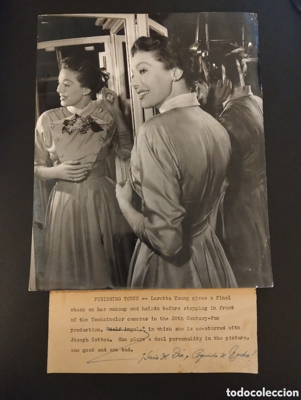 Cinema: FOTOGRAFIA ORIGINAL LORETTA YOUNG - HALF ANGEL