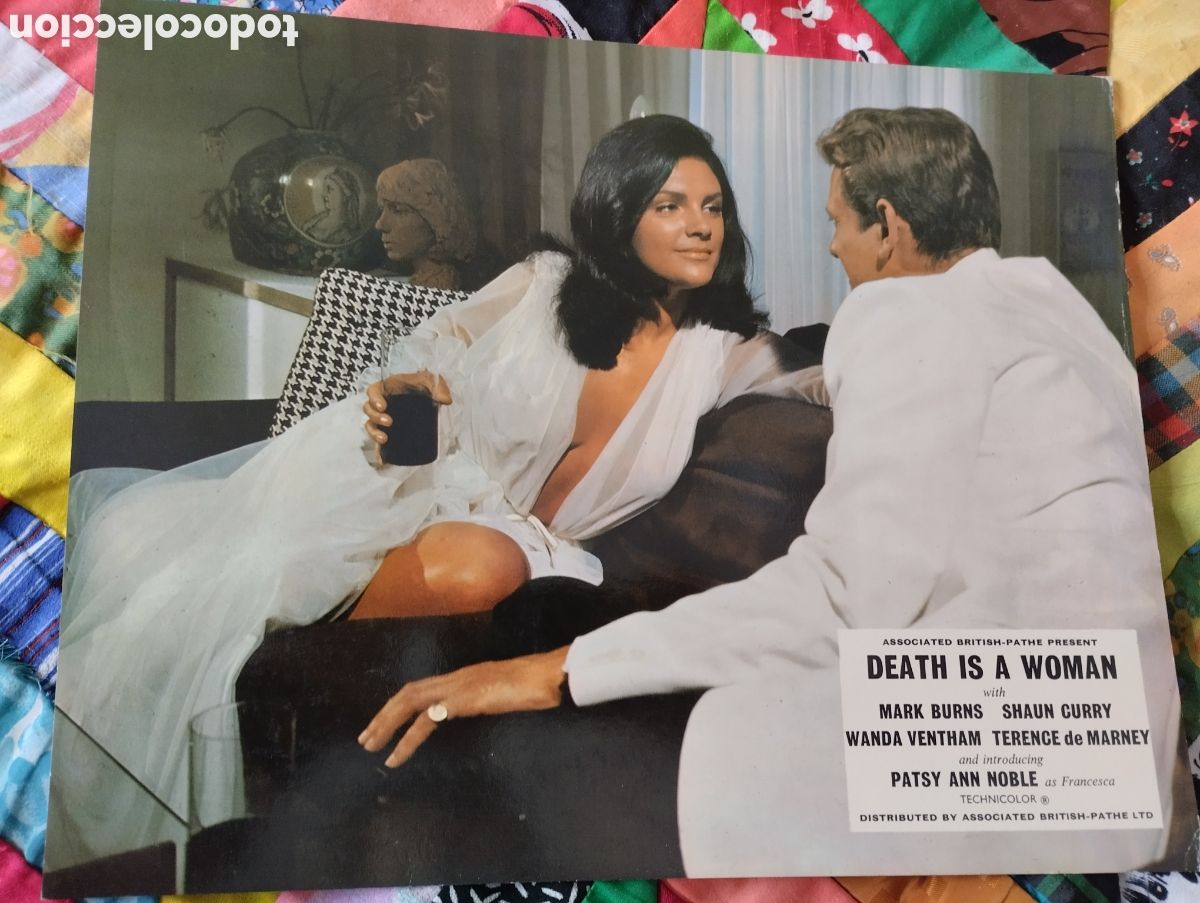 Cine: 8 LOBBY CARDS DE REINO UNIDO 35 X 28 - DEATH IA A WOMAN 1966