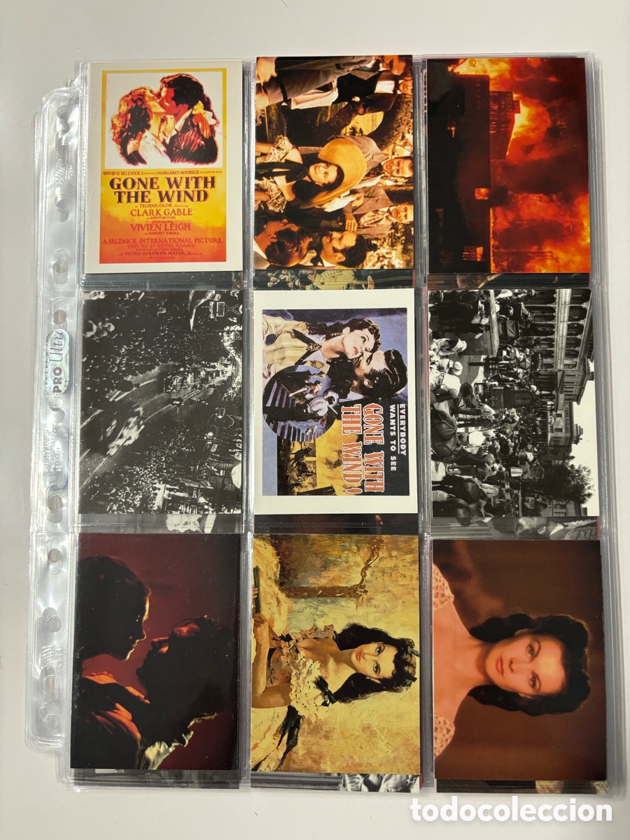 Cine: Colecci&oacute;n 90 tarjetas lo que el viento se llev&oacute; Vivien leigh clark gable
