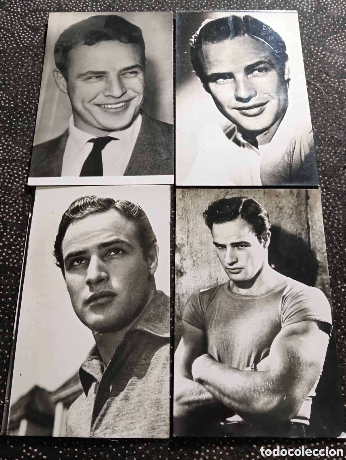 Cine: Lote de 4 fotos algunas raras de Marlon Brando diferentes tan solo por 8&euro;.