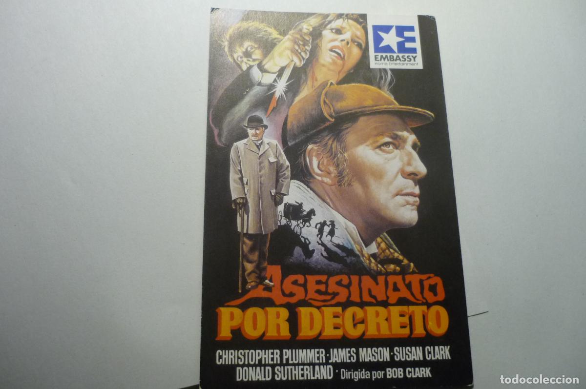 Cine: tarjeta pelicula asesinato por decreto,.james mason