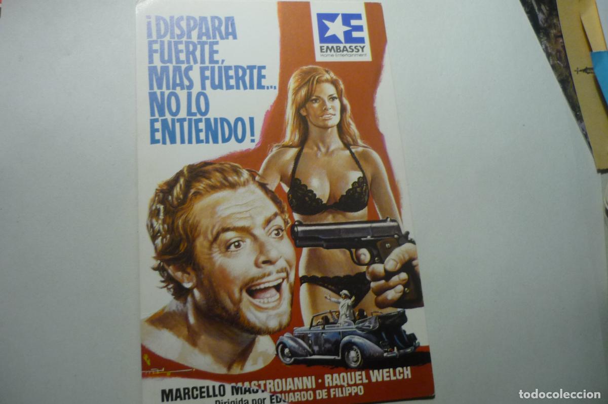 Cine: tarjeta pelicula &iexcl; dispara fuerte,mas fuerte,,no lo entindo&iexcl; raquel welch