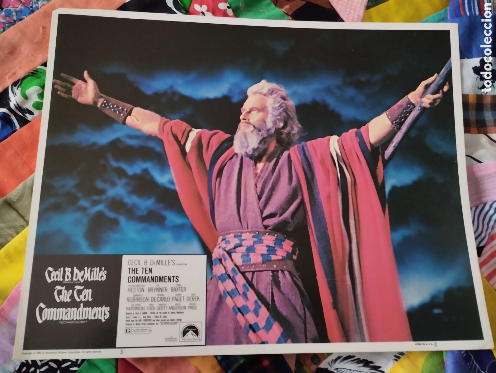 Cin&eacute;ma: LOBBY CARD AMERICANO - LOS 10 MANDAMIENTOS 1956 - CHARTON HESTON