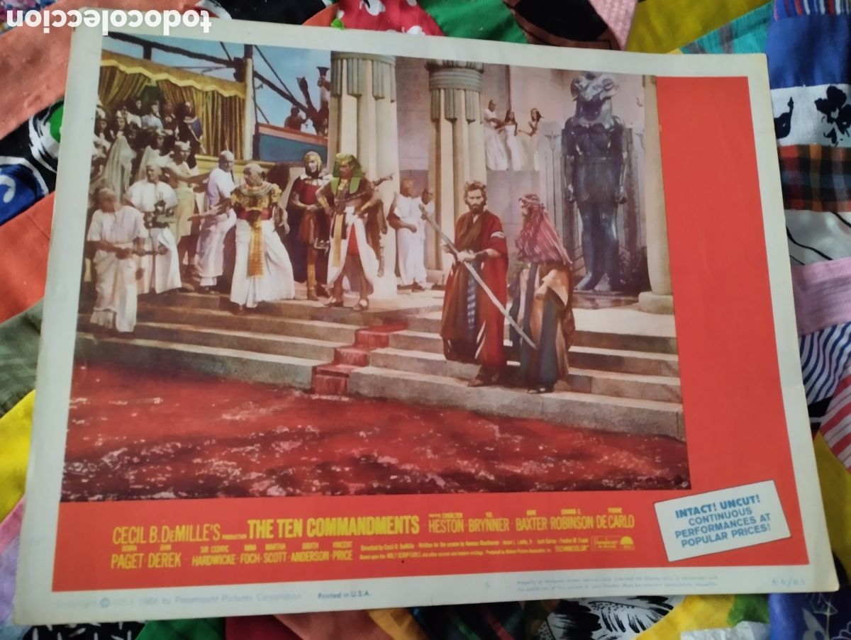 Cin&eacute;ma: LOBBY CARD AMERICANO - LOS 10 MANDAMIENTOS 1956 - CHARLTON HESTON