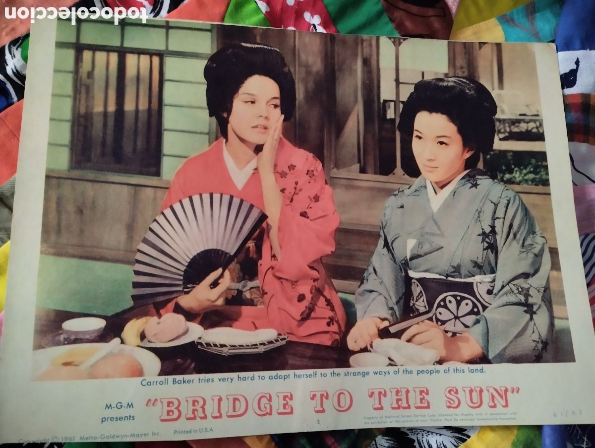 Cine: 8 LOBBY CARDS AMERICANOS - PUENTE AL SOL 1961 - CARROL BAKER