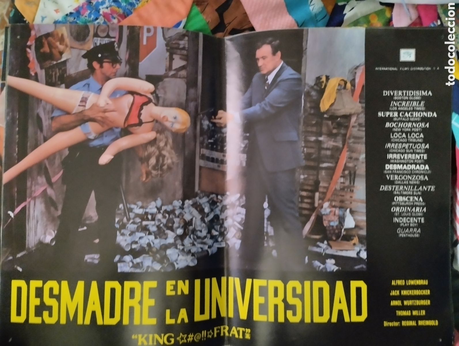 Cine: 6 FOTOCROMOS DE GRAN TAMA&Ntilde;O 47 X 36 - DESMADRE EN LA UNIVERSIDAD