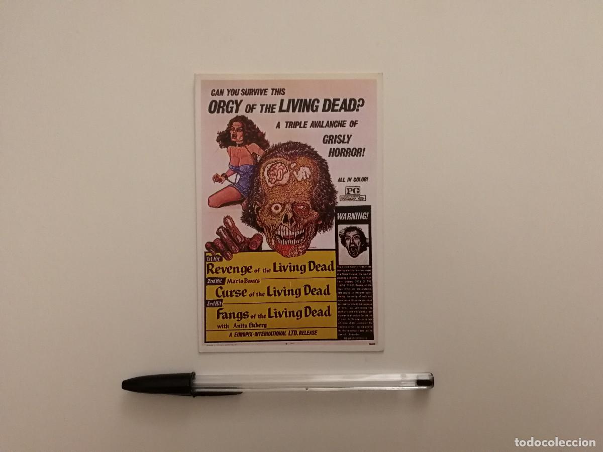 Cine: IMPRESO PAPEL -9*13- ORGY OF THE LIVING DEAD - CINE ZOMBIES - TERROR - REVENGE CURSE FANGS MALENKA