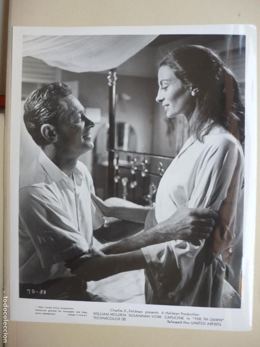 Cine: el septimo amanecer - foto original b/n - william holden capucine The 7th Dawn