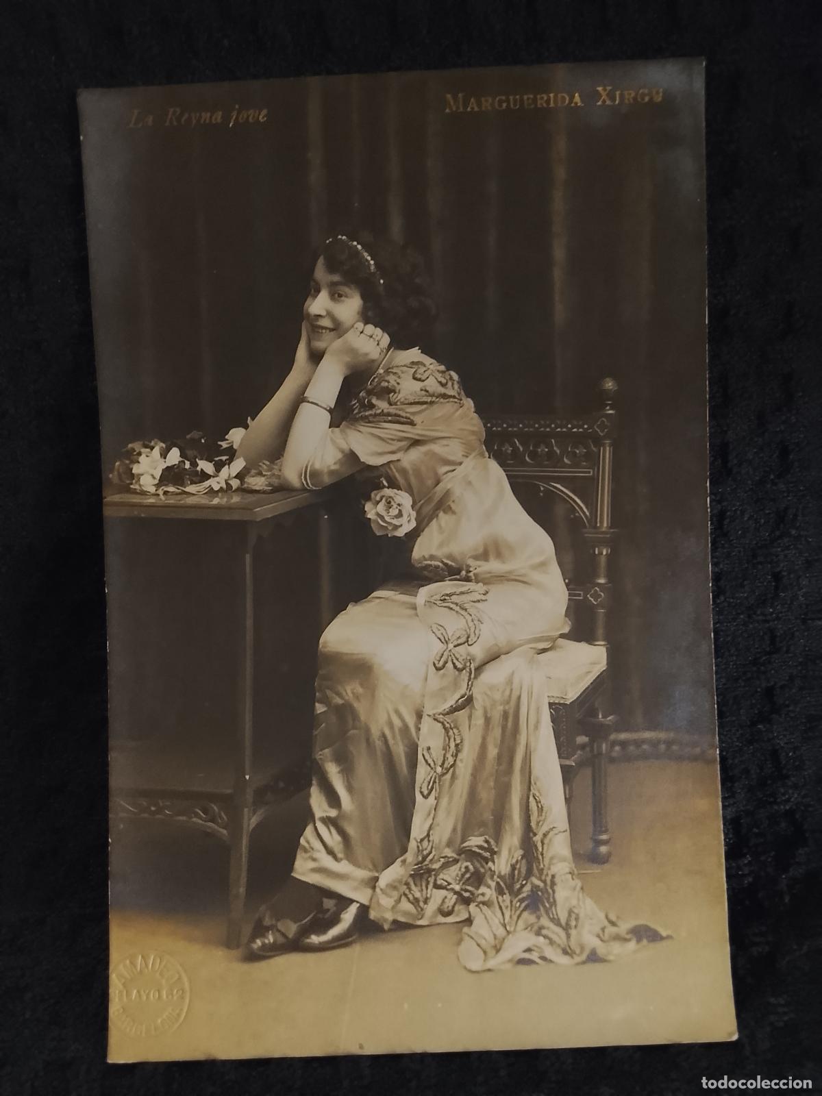 Cine: MARGARIDA XIRGU - LA REINA JOVE - SELLO EN SECO AMADEO - FOTOGRAFICA - POSTAL ANTIGUA -(115.410)