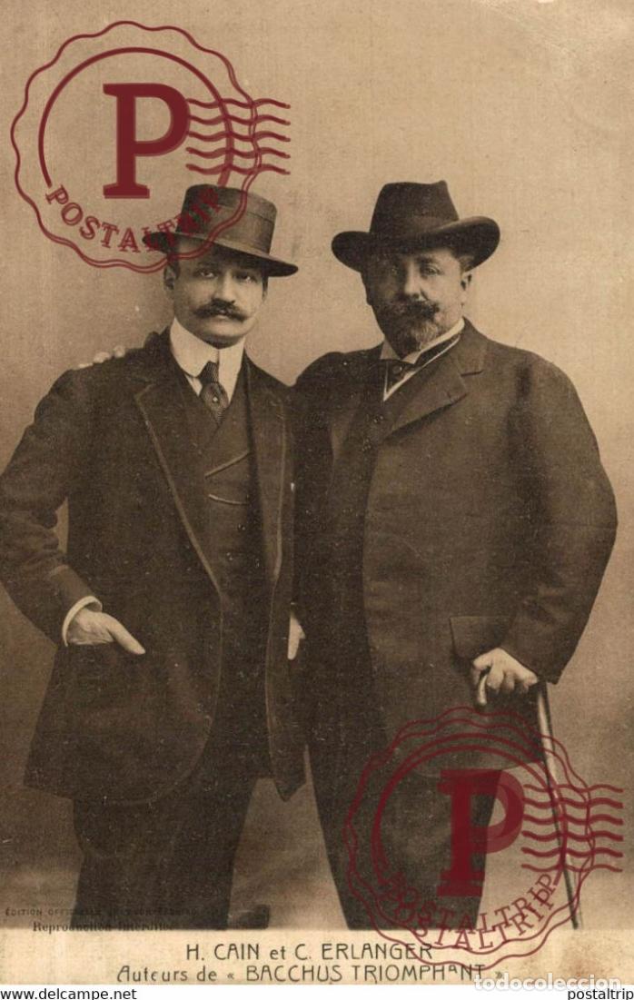 Cin&eacute;ma: H. Cain et C. Erlanger Auteurs de Bacchus Triomphant Cine Cienma Artistas Artists Artistes