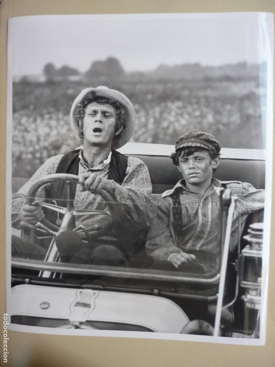 Cine: los rateros - foto original b/n - steve mcqueen Mitch Vogel - The Reivers - mark rydell film