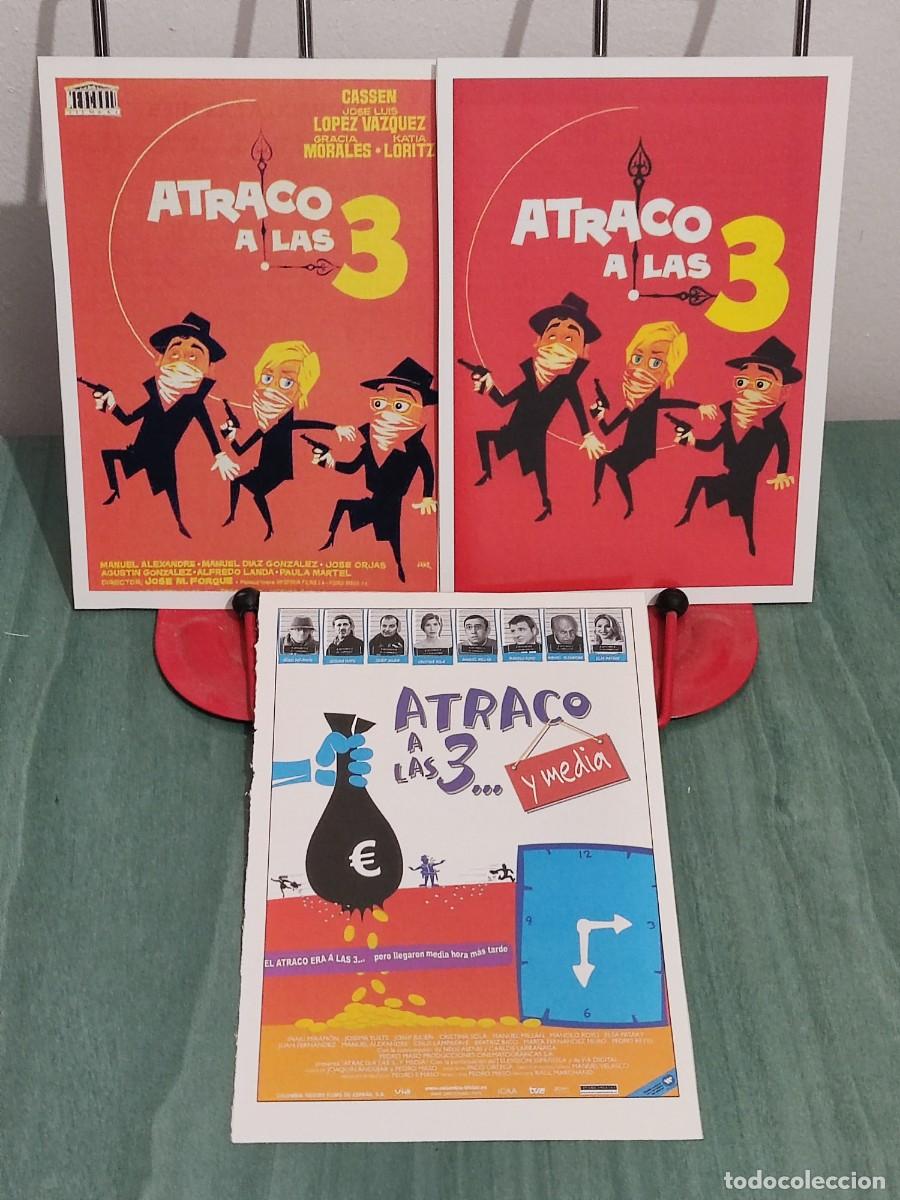 Cinema: Atraco a las 3 y Atraco a las 3 y media . 3 Fichas revista Accion