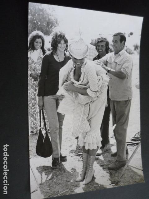 Cine: CHRISTIAN JACQUES LAS PETROLARES PELICULA ESCENA RODAJE ANTIGUA FOTOGRAFIA 19 X 28 CM