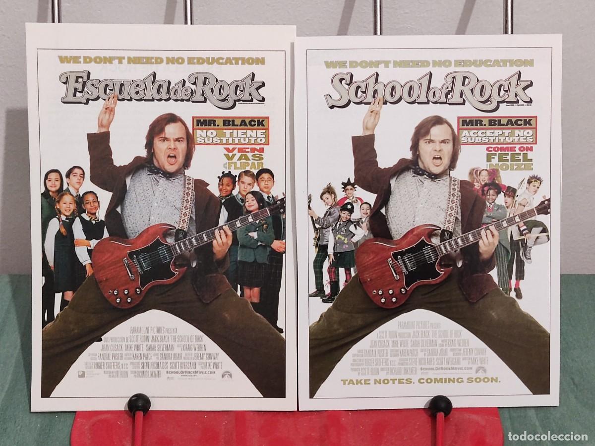 Cinema: Escuela de rock . 2 Fichas revista Accion cine