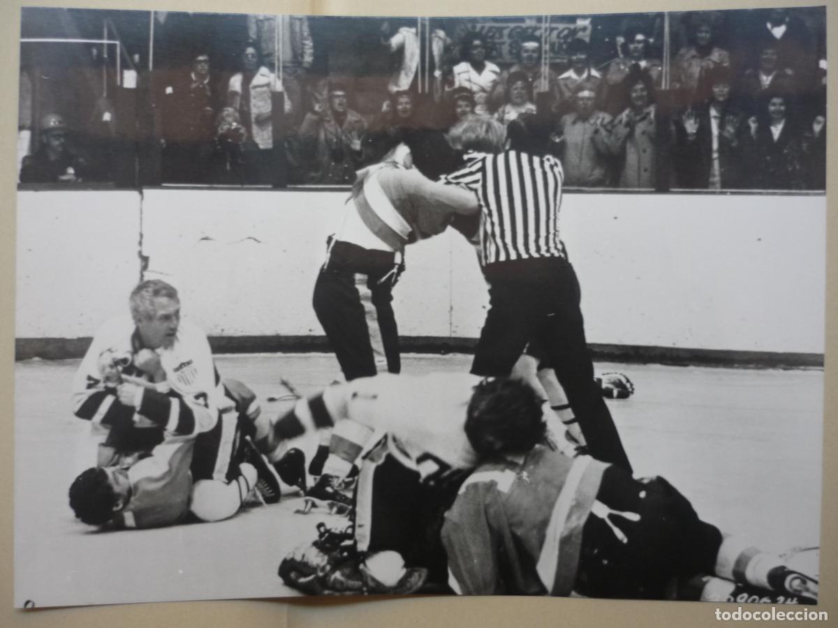 Cine: el casta&ntilde;azo - foto original b/n - paul newman - Slap Shot hockey sobre hielo