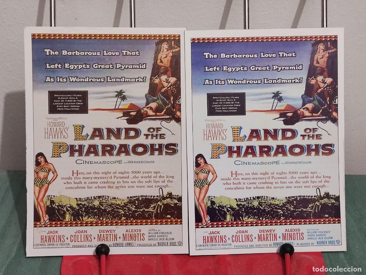 Cinema: Tierra de faraones (Land of the pharaohs) . 2 Fichas revista Accion cine