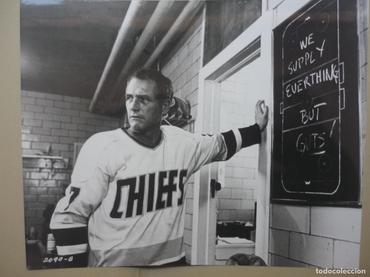 Cine: el casta&ntilde;azo - foto original b/n - paul newman - Slap Shot hockey sobre hielo chiefs