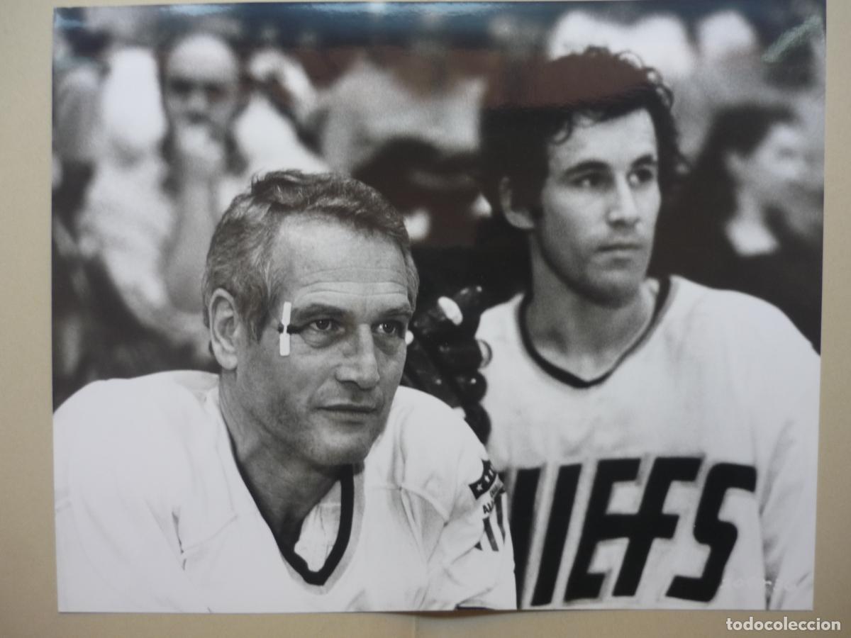 Cine: el casta&ntilde;azo - foto original b/n - paul newman Michael Ontkean - Slap Shot hockey sobre hielo chiefs