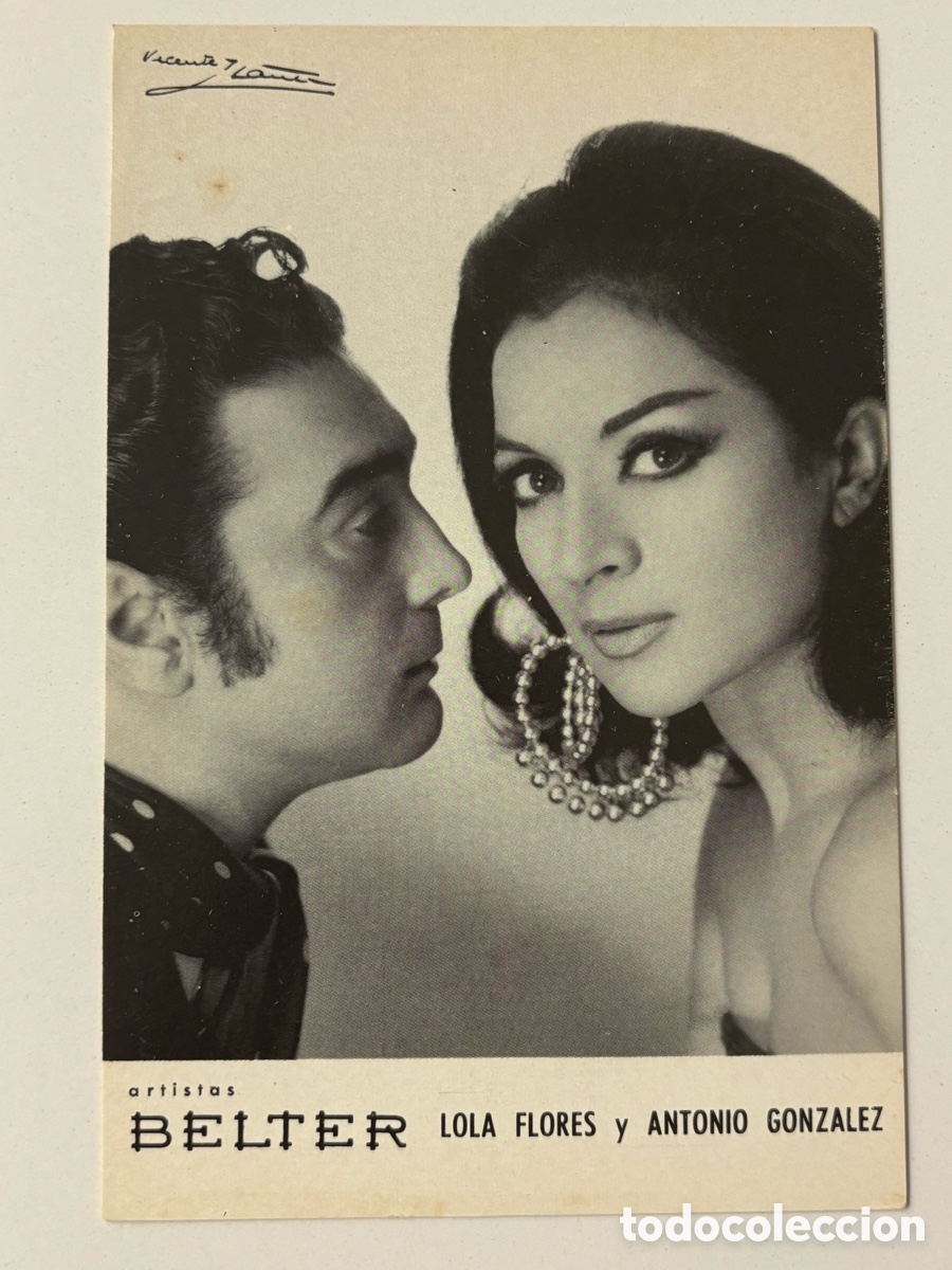 Cine: Tarjeta Belter Lola Flores y Antonio Gonz&aacute;lez el pescailla M