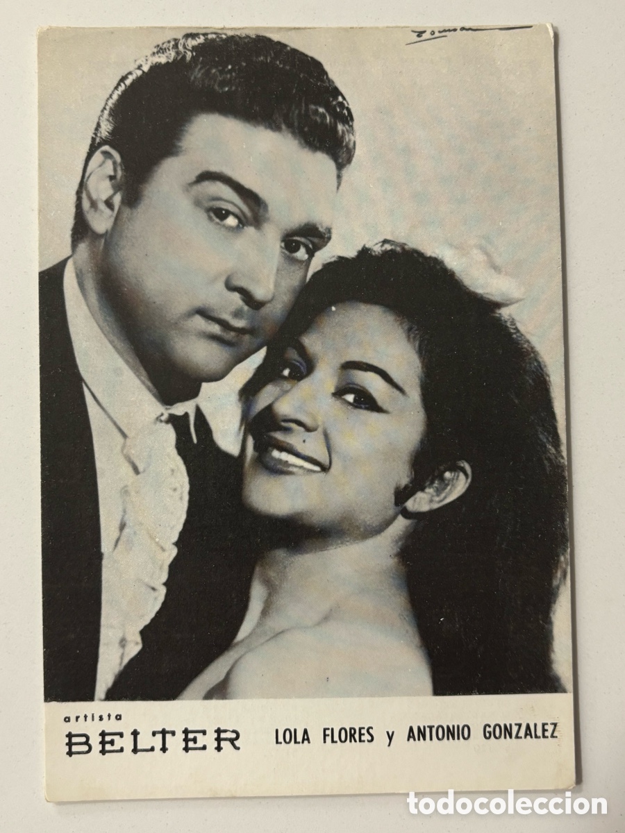 Cine: Tarjeta Belter Lola Flores y Antonio Gonz&aacute;lez el pescailla M