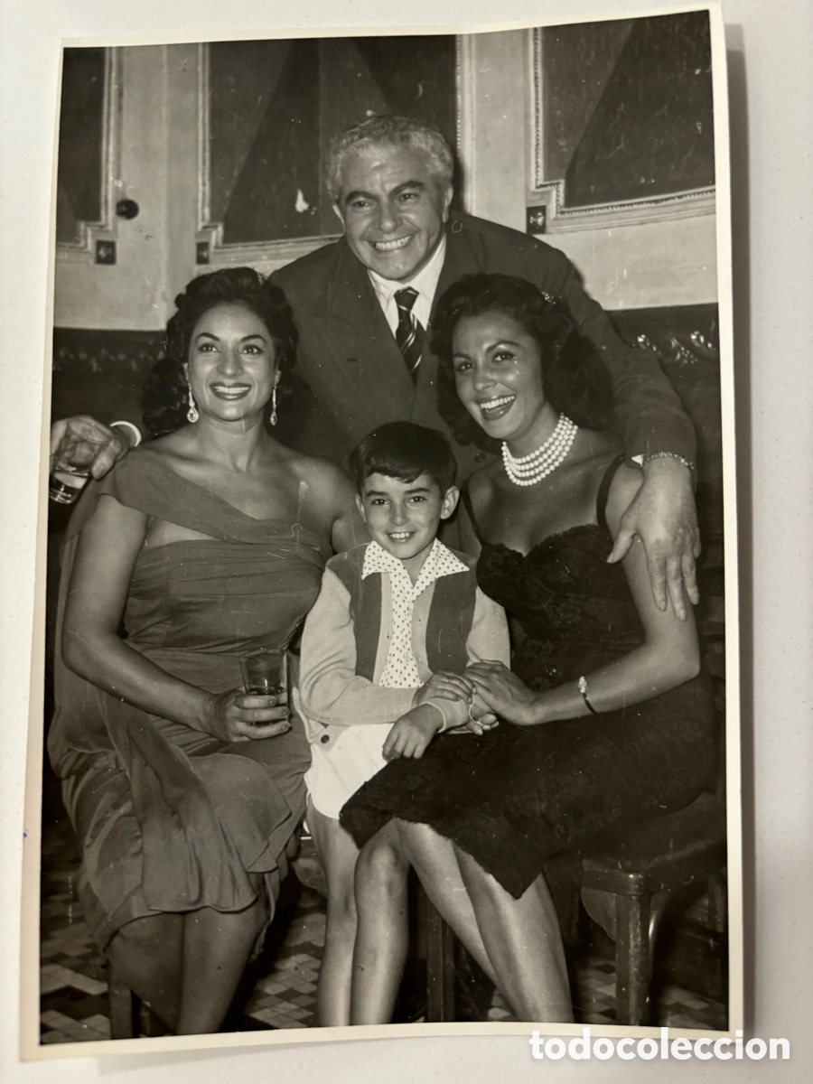 Cine: Foto original de Lola Flores Joselito Paquita Rico y Ces&aacute;reo Gonz&aacute;lez foto Basabe M