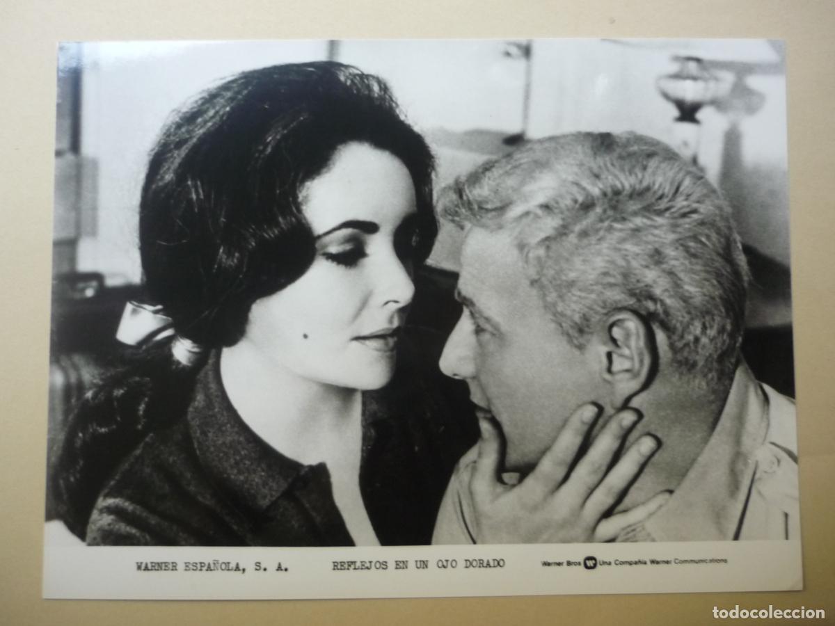 Cine: elizabeth taylor Brian Keith - foto original b/n - reflejos en un ojo dorado john huston