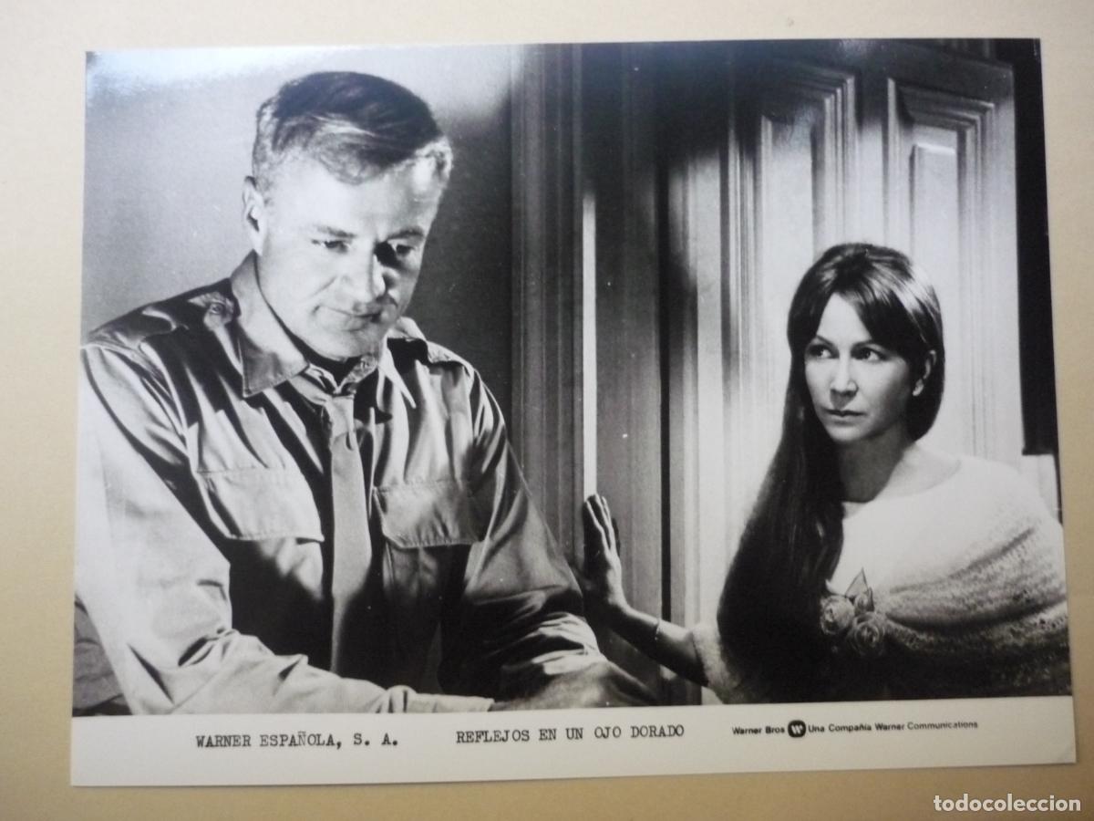 Cine: elizabeth taylor Brian Keith - foto original b/n - reflejos en un ojo dorado john huston