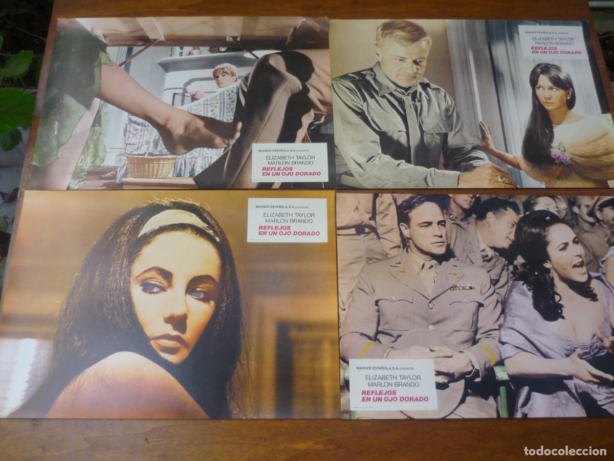 Cine: reflejos en un ojo dorado - 12 fotocromos originales - john huston elizabeth taylor marlon brando