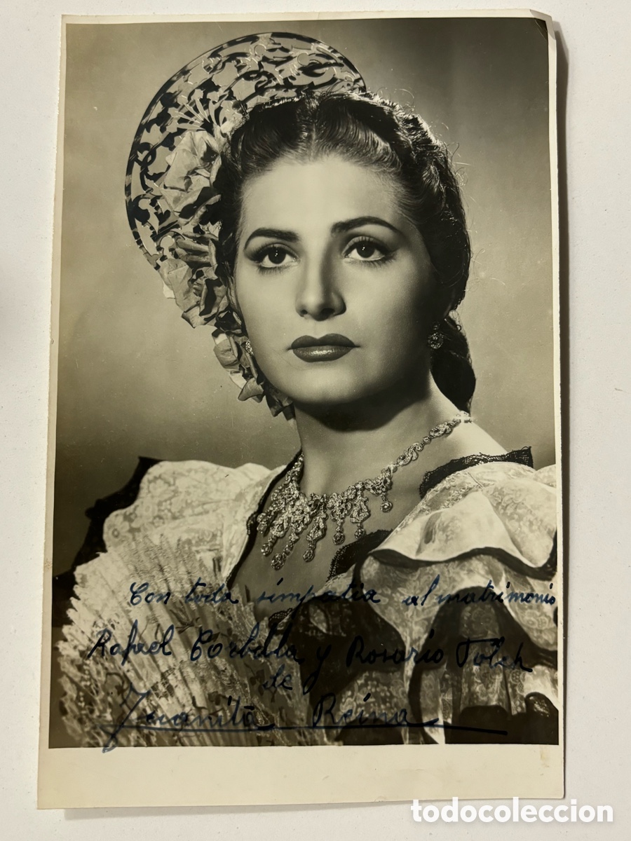 Cine: Foto original con aut&oacute;grafo de juanita Reina foto Ib&aacute;&ntilde;ez Madrid M