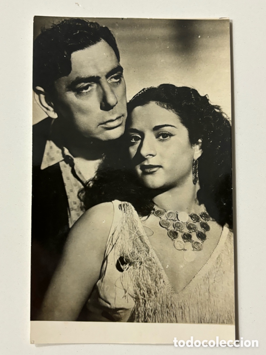 Cine: Antigua tarjeta postal de Lola Flores y Manolo caracol M