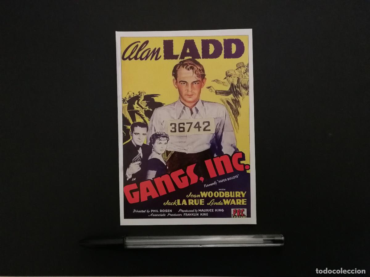 Cine: FICHA COLECCIONABLE -10*15- BALAS DE PAPEL - ALAN LADD - CINE NEGRO