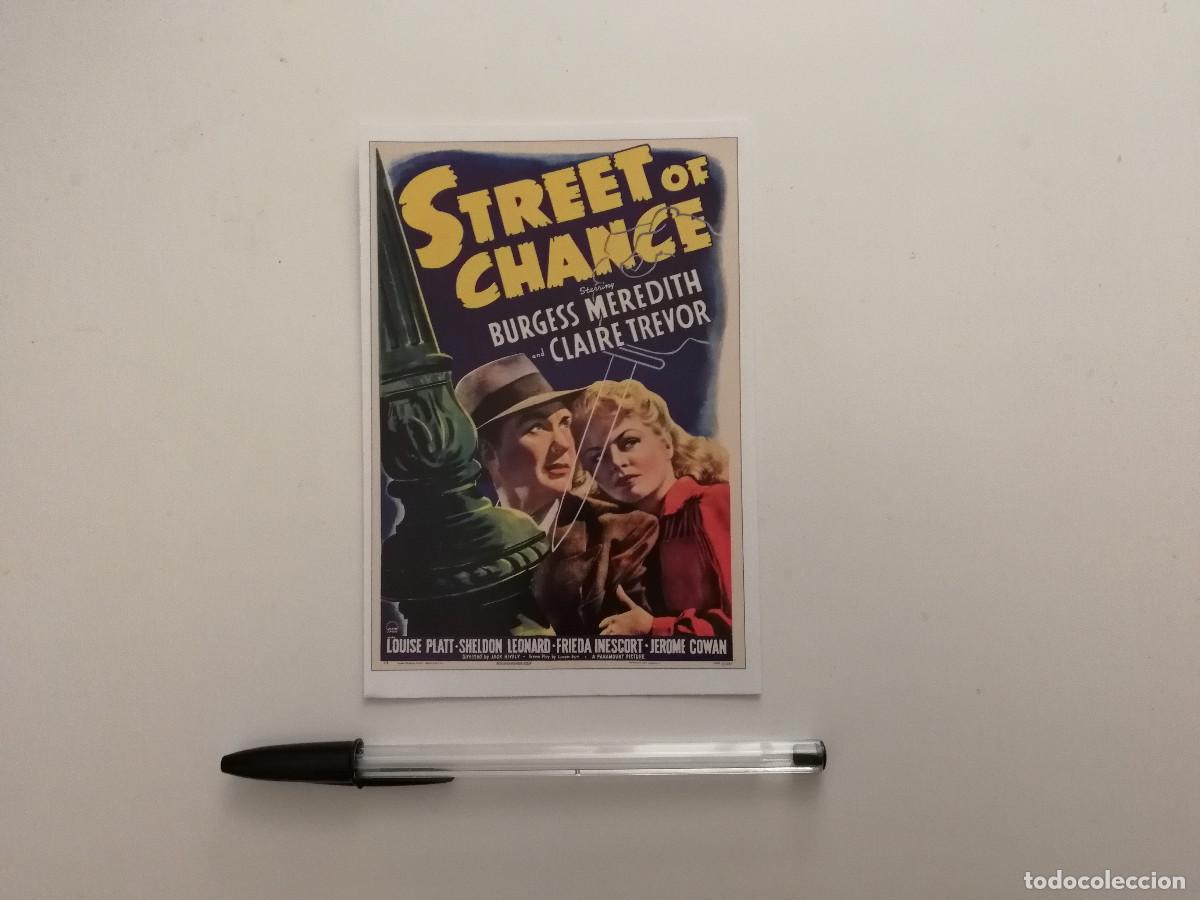 Cine: FICHA COLECCIONABLE -10*15- STREET OF CHANCE - CINE NEGRO - CLAIRE TREVOR
