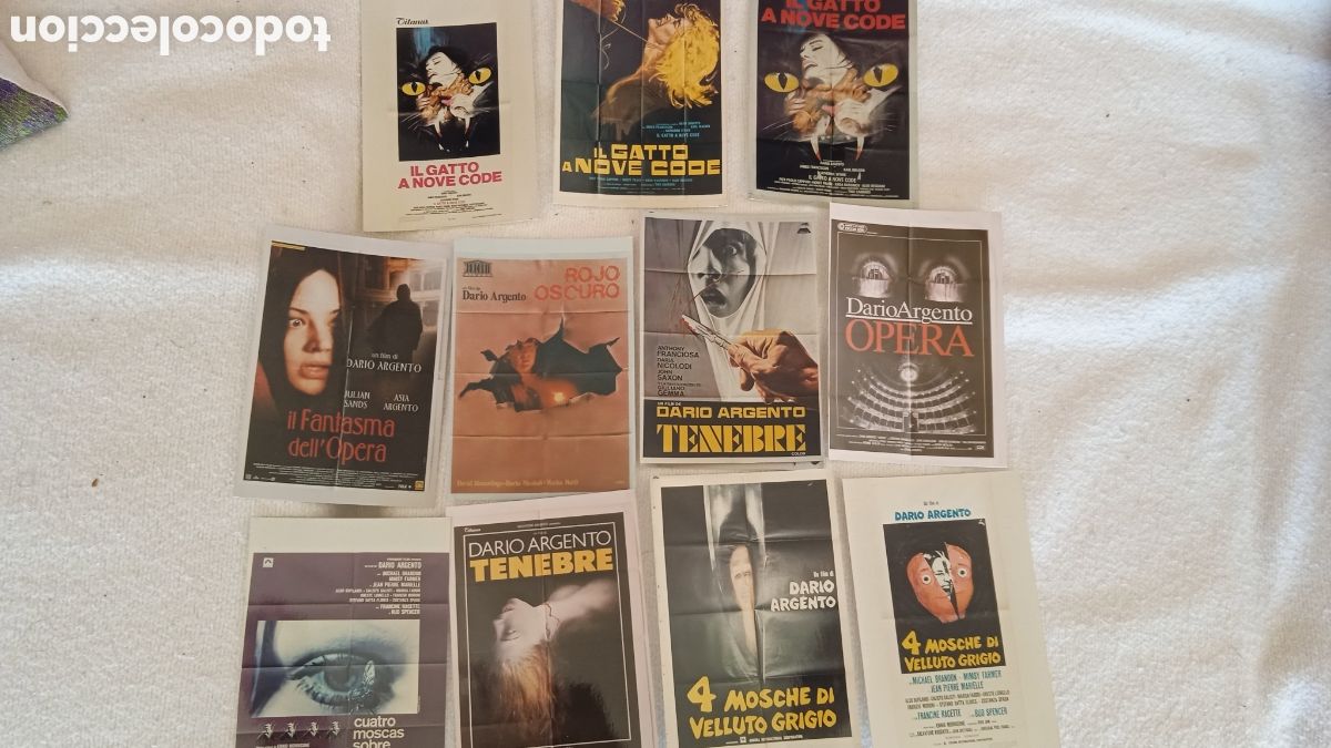 Cine: Lote 11 Fotocromos Fotos 10x15 C&aacute;rteles pel&iacute;culas Dario Argento