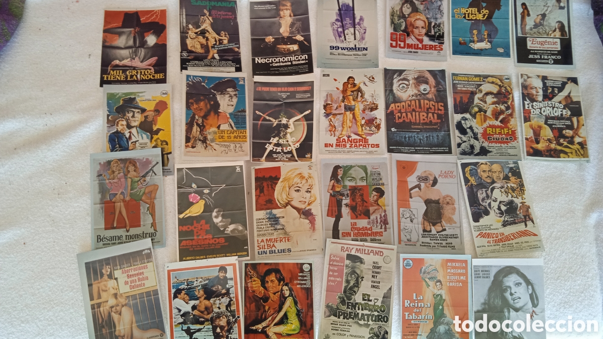 Cine: Lote 11 Fotocromos Fotos 10x15 C&aacute;rteles pel&iacute;culas Jes&uacute;s Franco