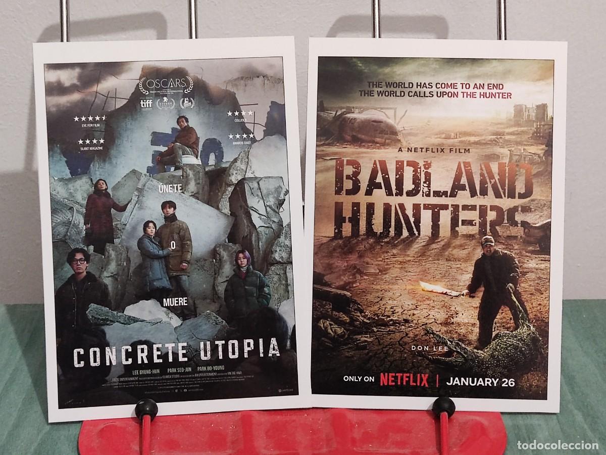 Kino: Concrete utopia y Cazadores en tierra inhospita (Badland Hunters) . 2 Fichas revista Accion cine