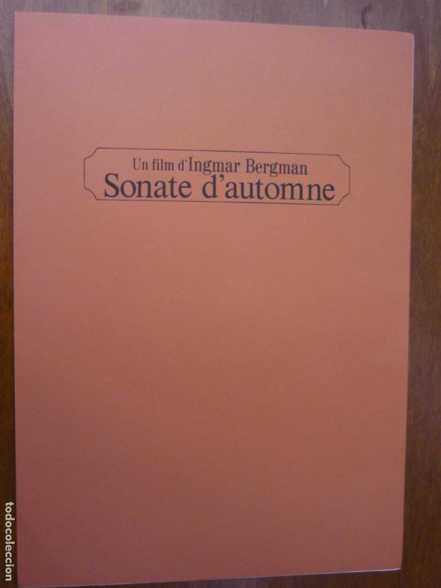 Cine: sonata de oto&ntilde;o - guia dossier publ. original francia - Ingmar Bergman Liv Ullmann ingrid bergman