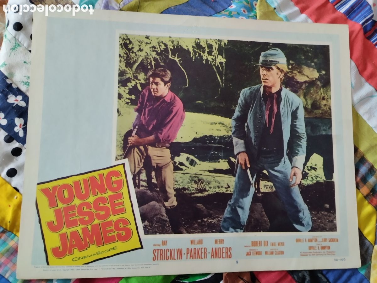 Cine: 3 LOBBY CARDS AMERICANOS - JOVEN JESSE JAME 1960