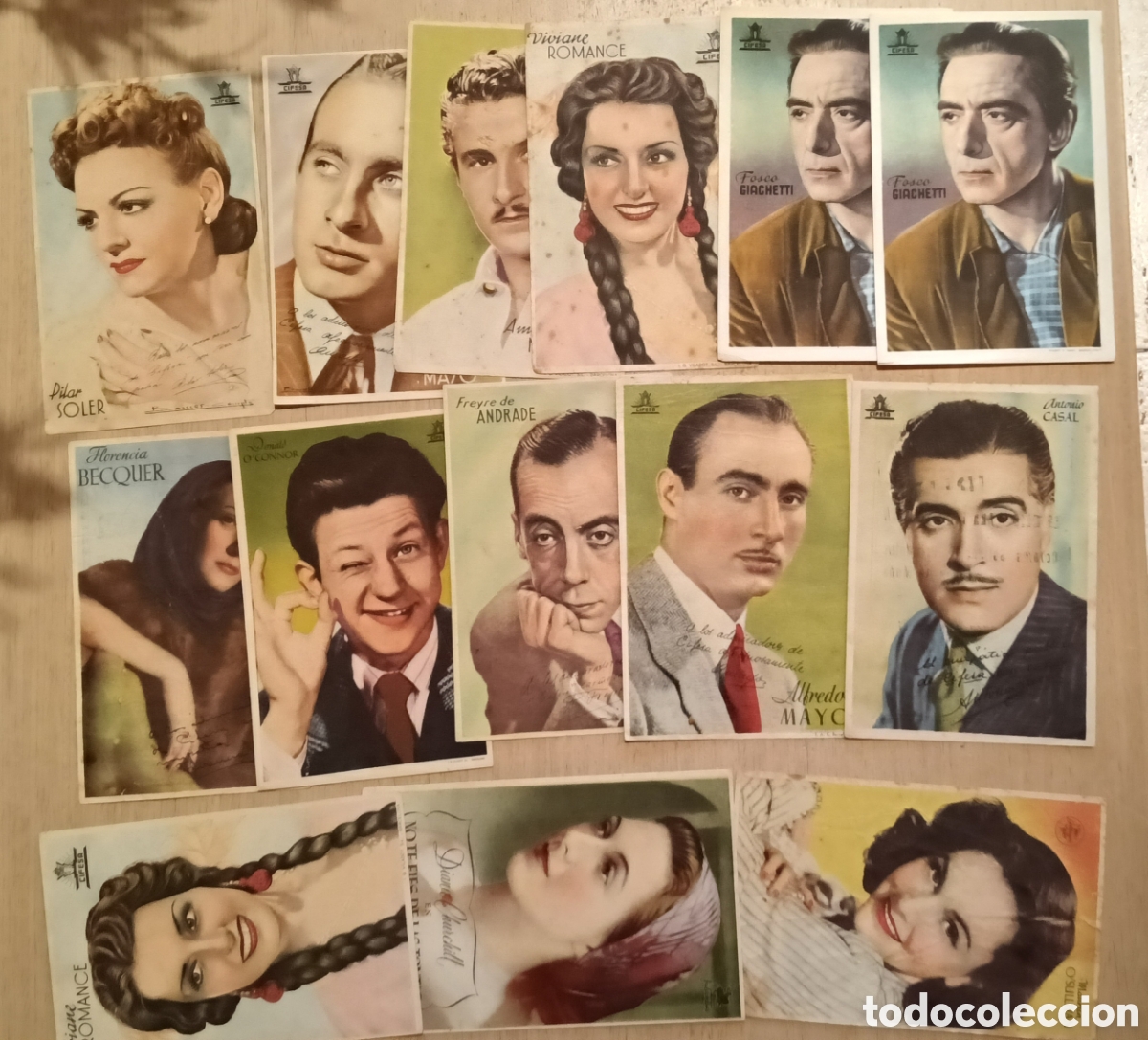 Cine: 14 fotocromos propaganda,dentichlor, tintes iberia 1943
