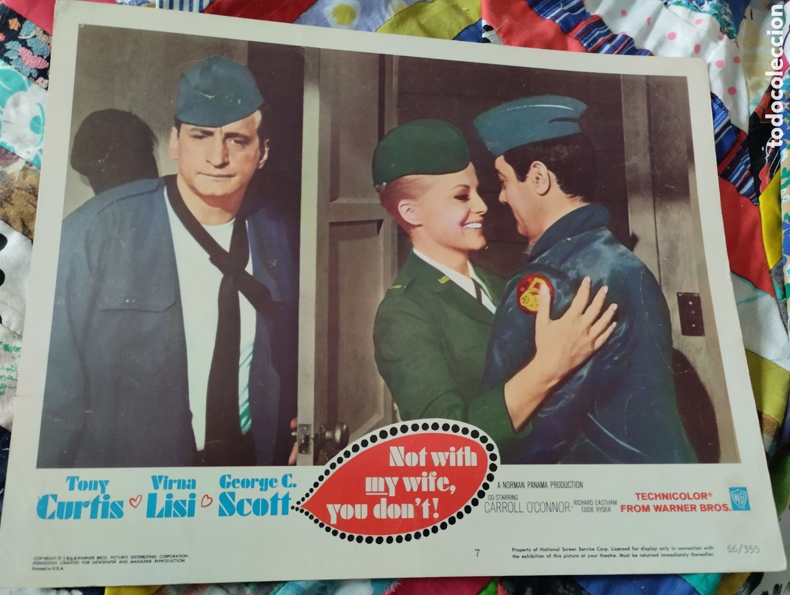 Cine: LOBBY CARD AMERICANO - BROMAS CON MI MUJER NO 1966 - VIRNA LISI