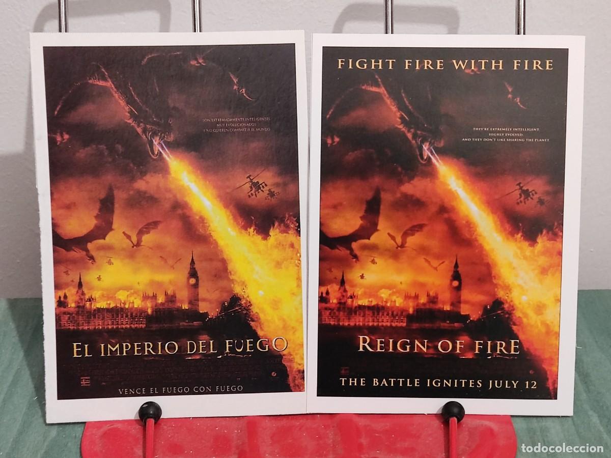 Cinema: El imperio del fuego . 2 Fichas revista Accion cine