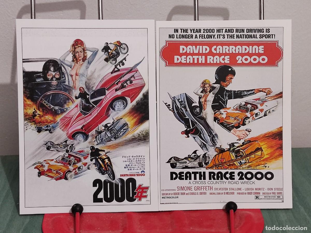 Cinema: La carrera de la muerte del a&ntilde;o 2000 (Death race 2000) . 2 Fichas revista Accion cine