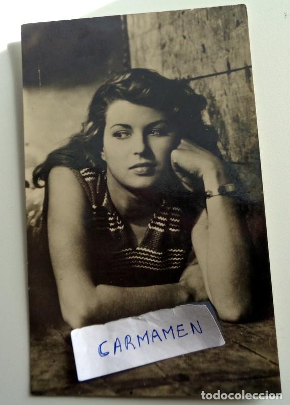 Cine: POSTAL FOTOGRAFIA FOTO ORIGINAL ANTIGUA A&Ntilde;OS 50. CINE. ACTRIZ. SILVANA MANGANO. FILM ARROZ AMARGO
