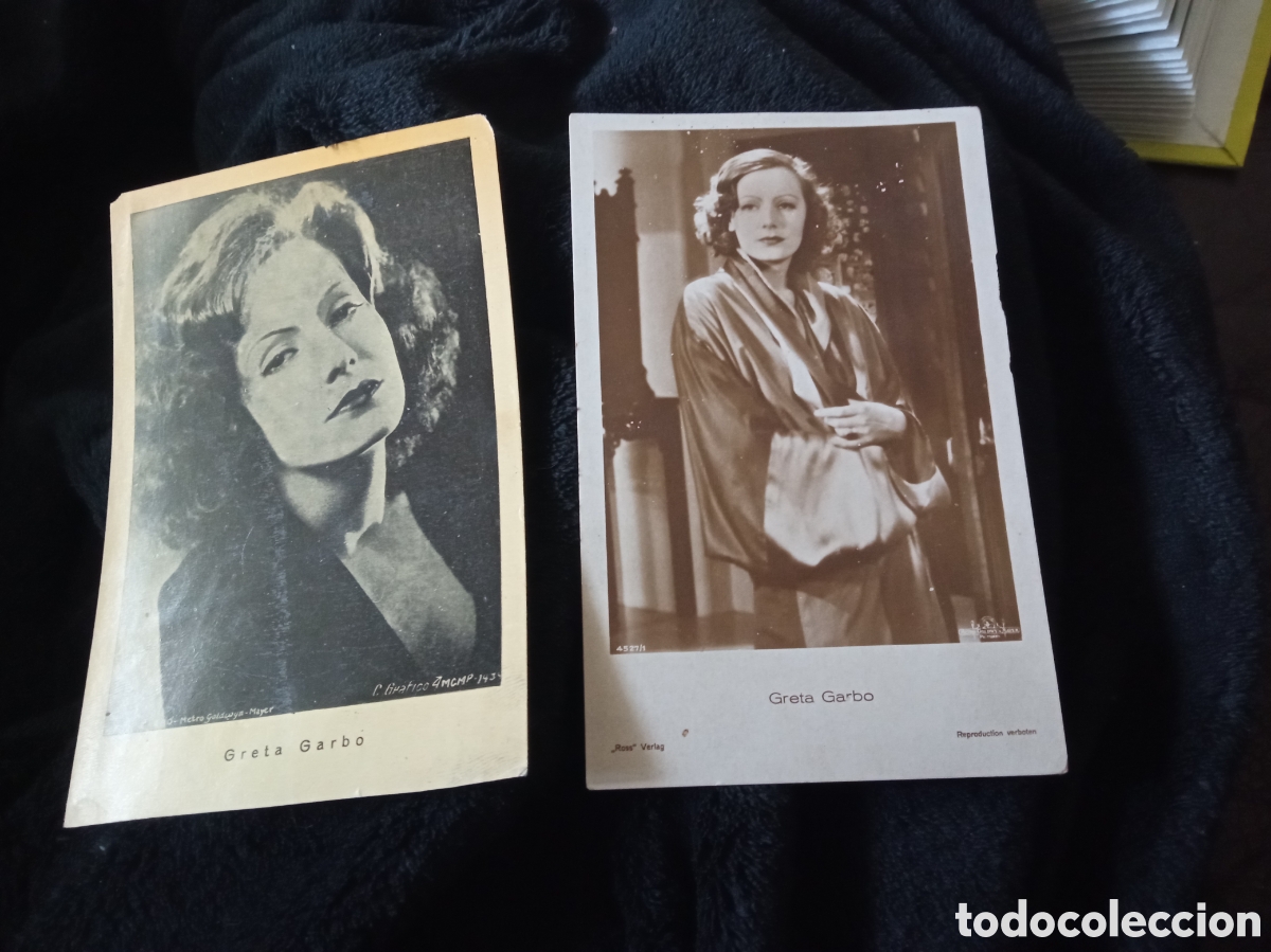 Cine: Dos antiguas postales fotogr&aacute;ficas de Greta Garbo